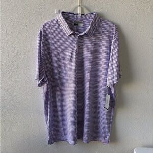 PGA TOUR Pro Series Athletic fit XXL Short sleeve Golf shirt Red/Blue Activewear